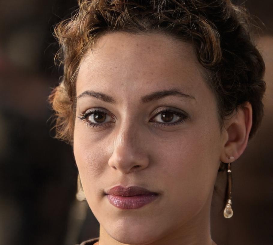 Consultora financeira Leonor Bragança em ambiente profissional